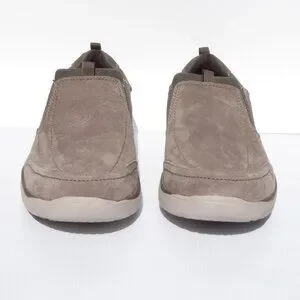 Skechers | Shoes | Skechers Light Gray Suede Slip On Sneaker 